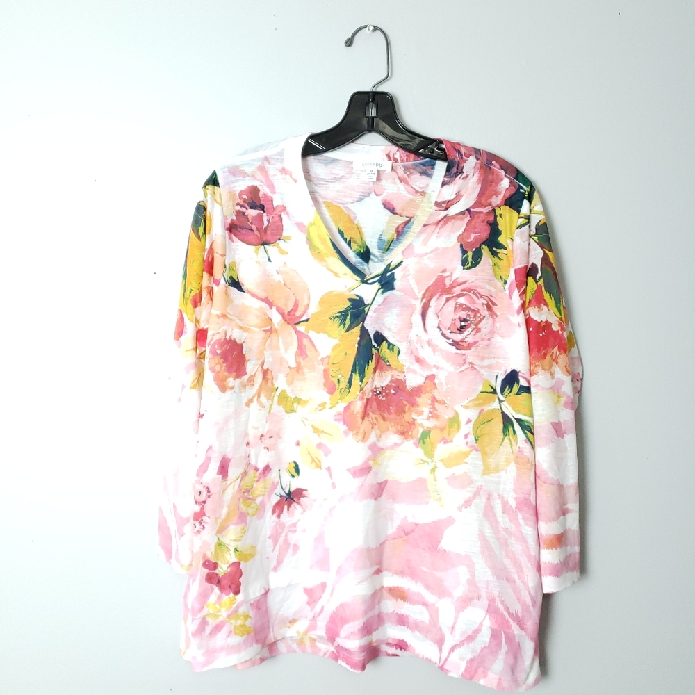 Women's long sleeve floral shirt (M) 8-10